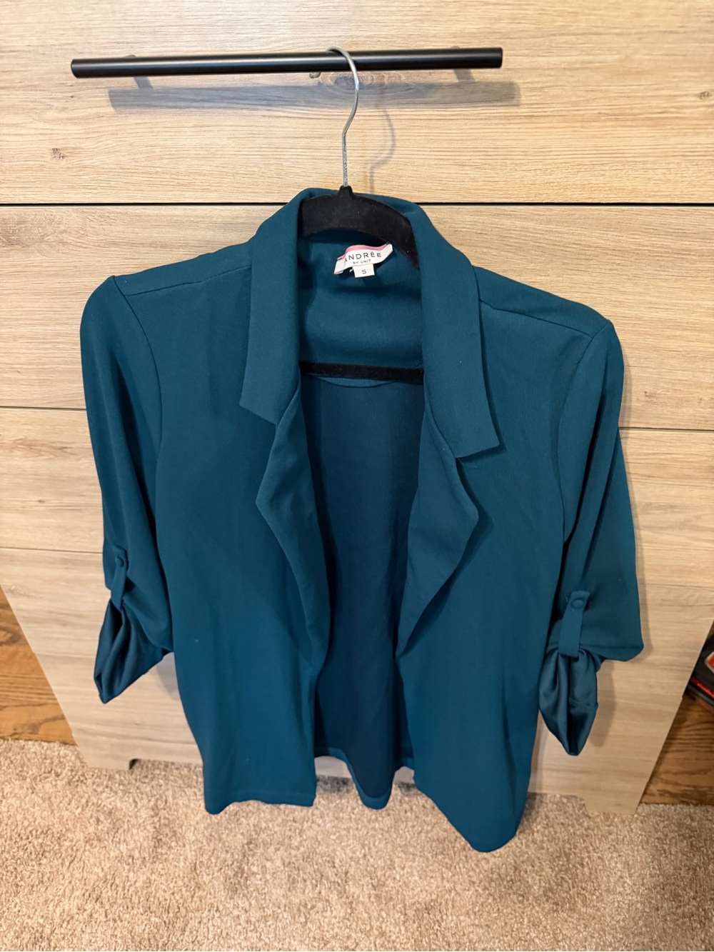 ANDREE BY UNIT Teal Open-Front Blazer